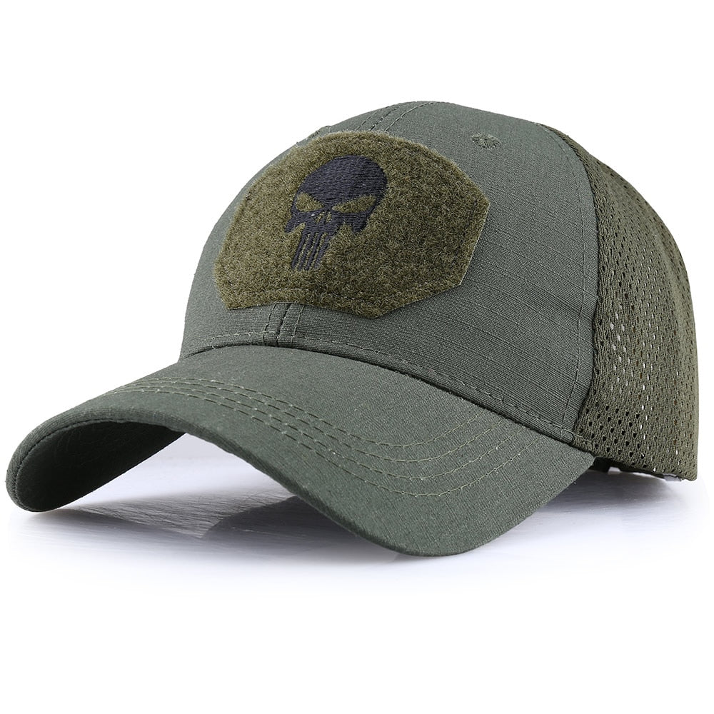 Tactical Mesh Baseball Cap - Breathable Camo Trucker Hat for Outdoor Adventures
